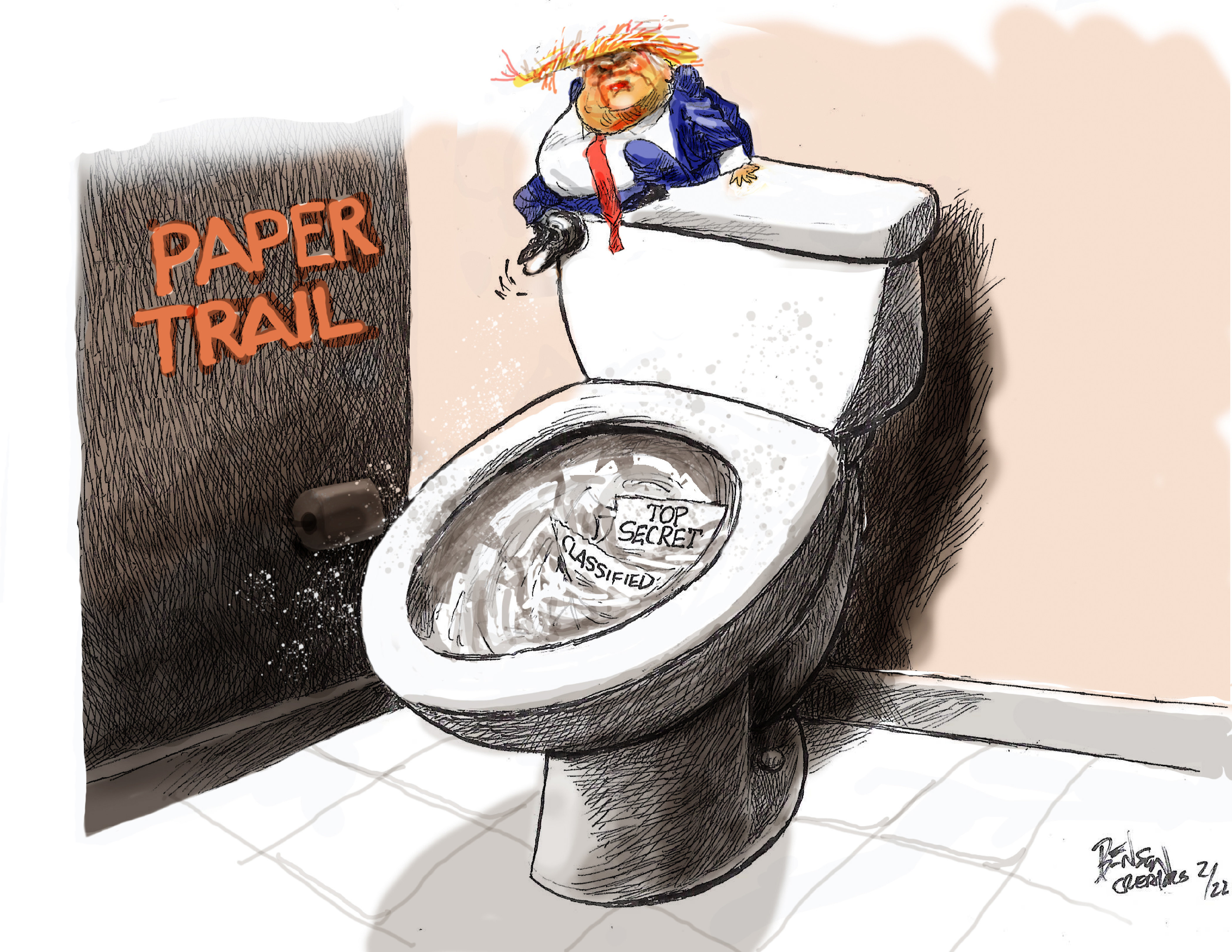 5 scathing cartoons about Trump's toilet troubles | The Week