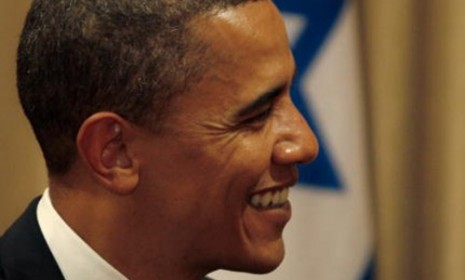 Obama visits Israel in 2008.