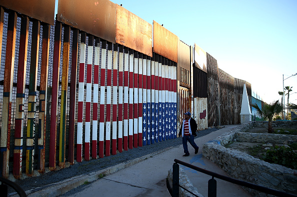 The border wall in Tijuana.