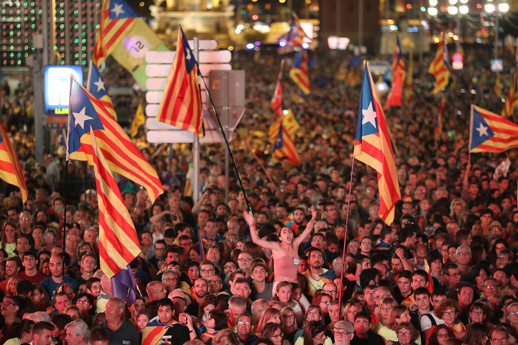 A pro-independence rally in Catalonia