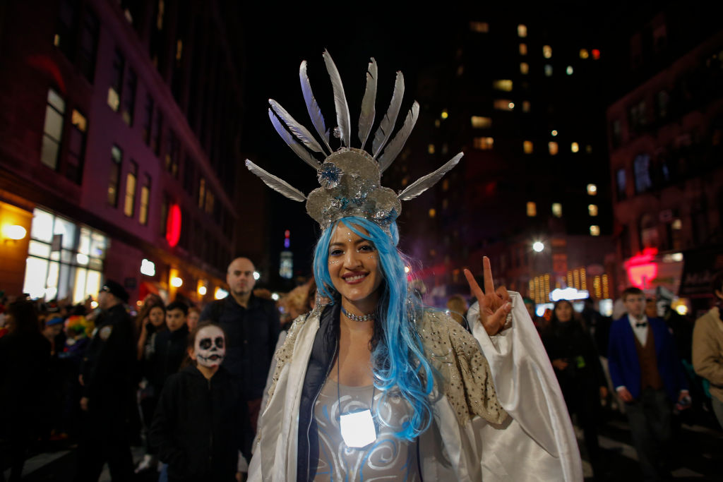 New Yorkers defiantly march in Halloween parade