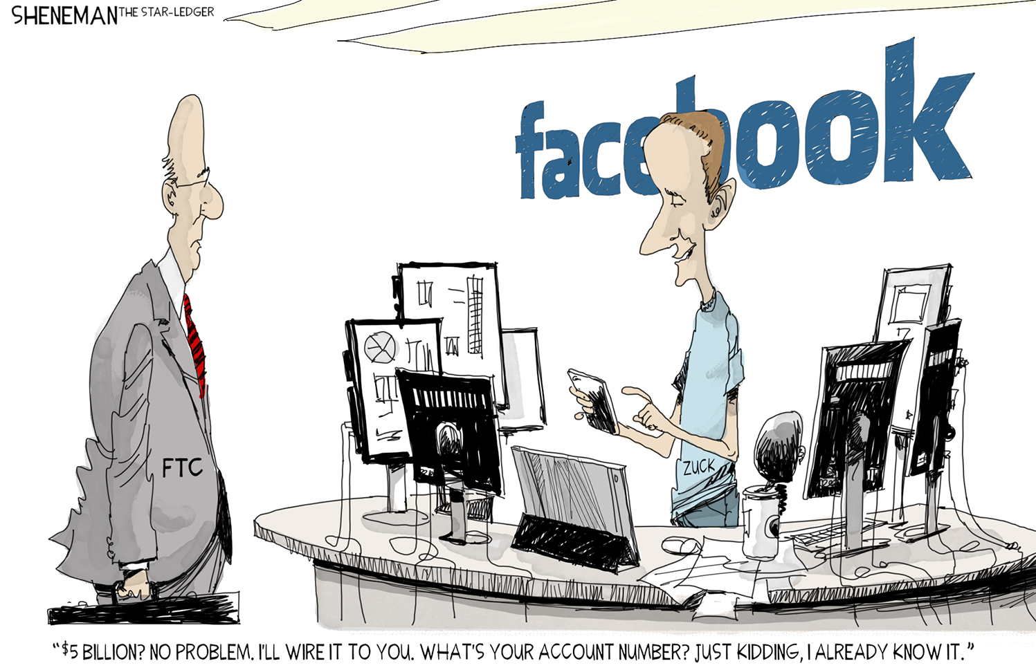 Political Cartoon FTC Facebook Consumer Security