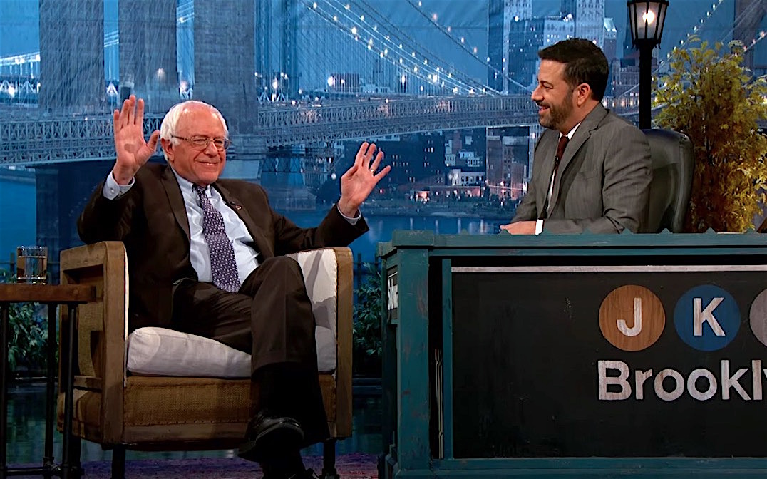 Bernie Sanders talks God, greed, and electability on Jimmy Kimmel Live