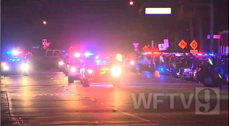 Police respond to an attack on officers in Kissimmee, Florida