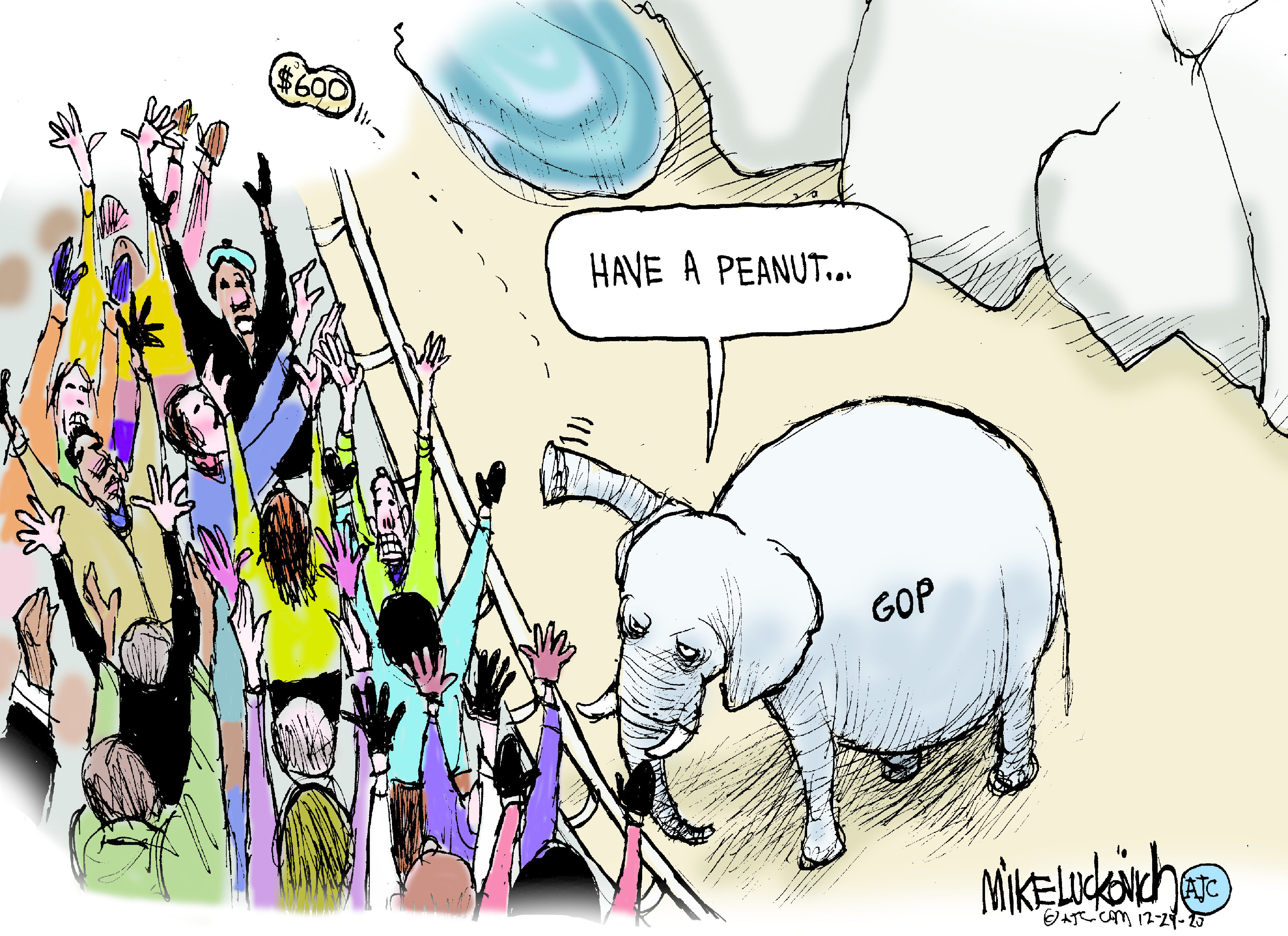 Political Cartoon U.S. GOP Coronavirus Relief Bill Republicans