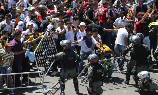 A demonstration in Fortaleza, Brazil, on June 19 escalates.