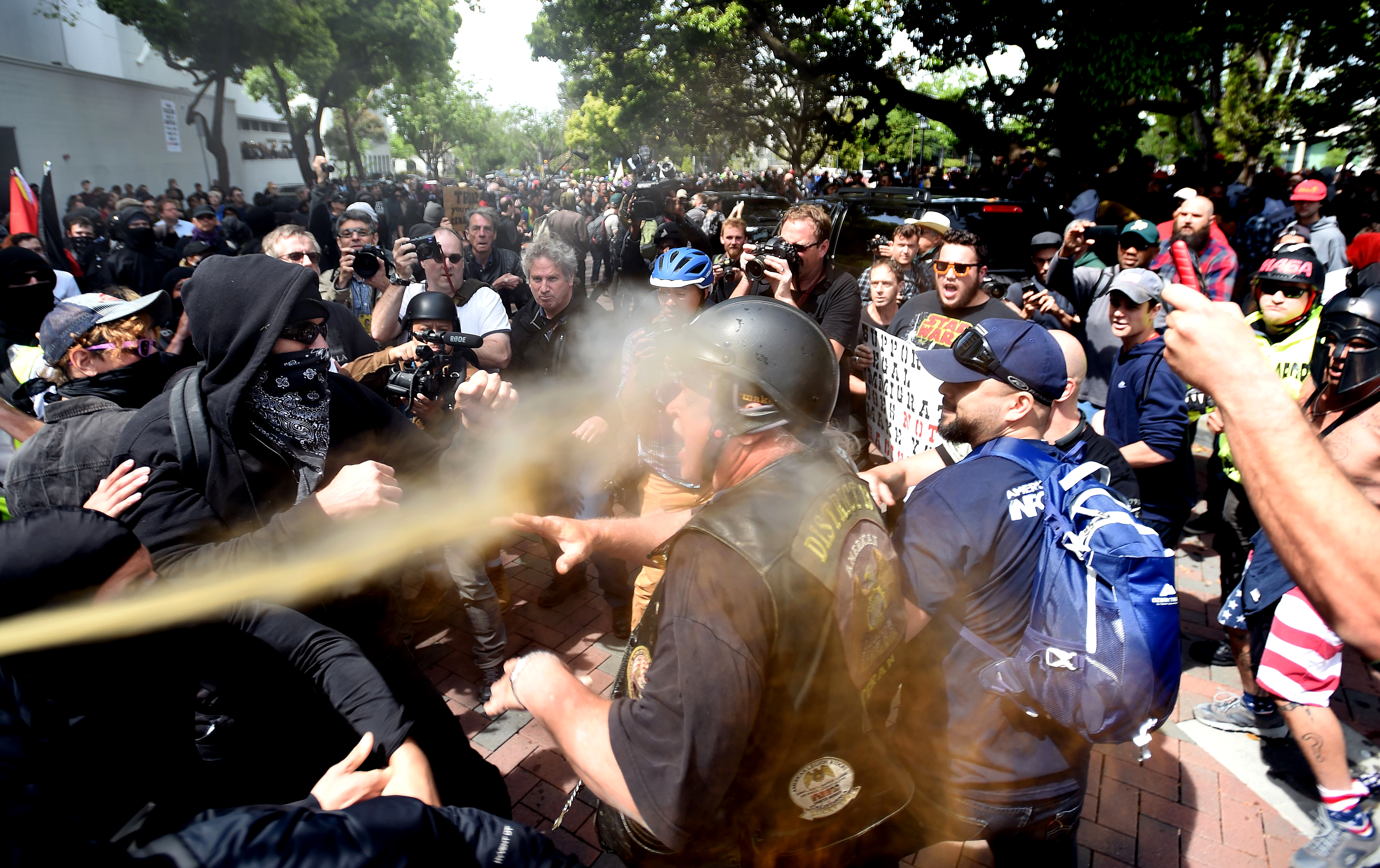 Protesters in Berkeley, CA. 