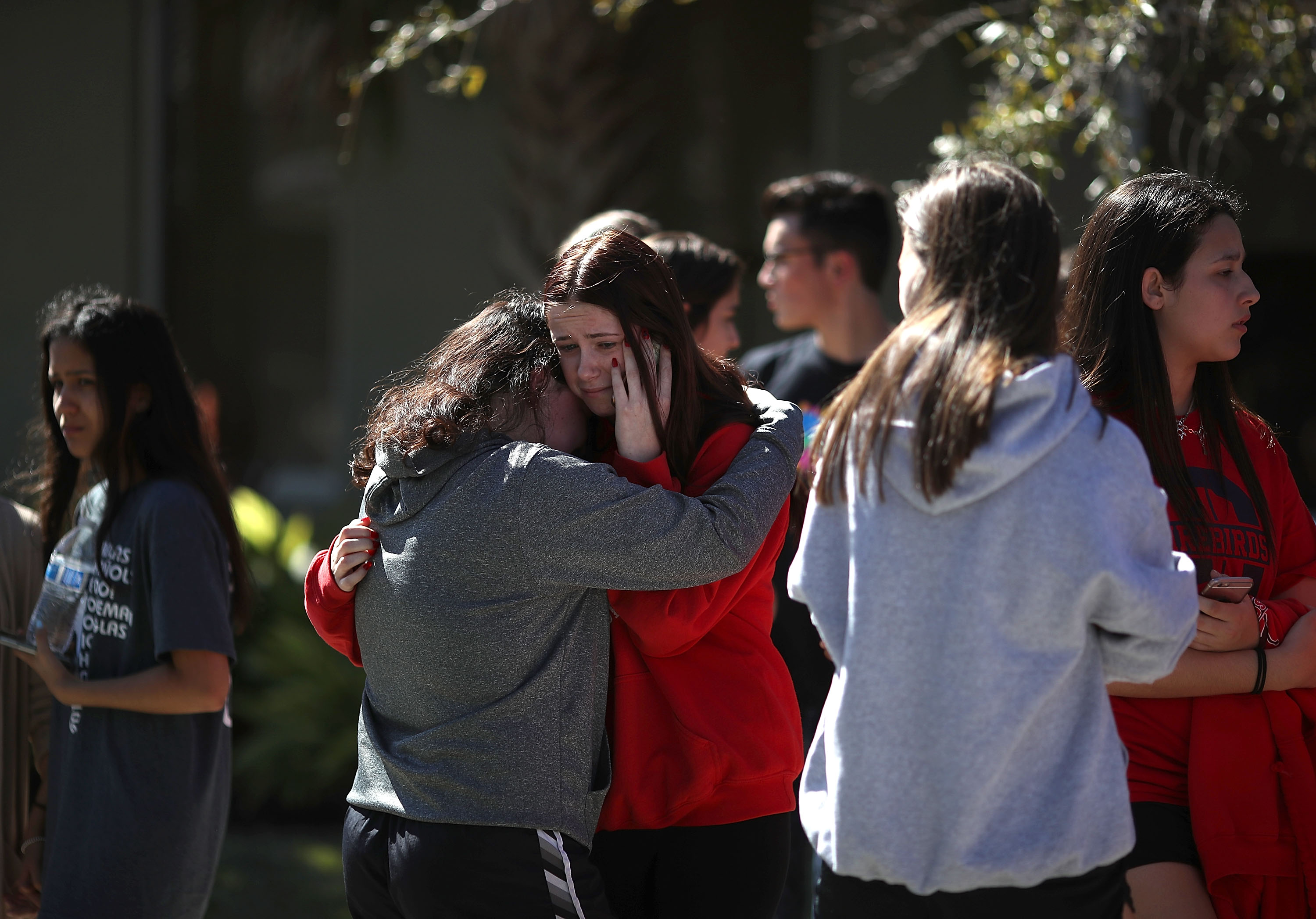 The aftermath of the Parkland school shooting. 