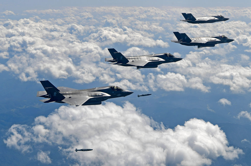 U.S. fighter jets conduct military exercises in South Korea