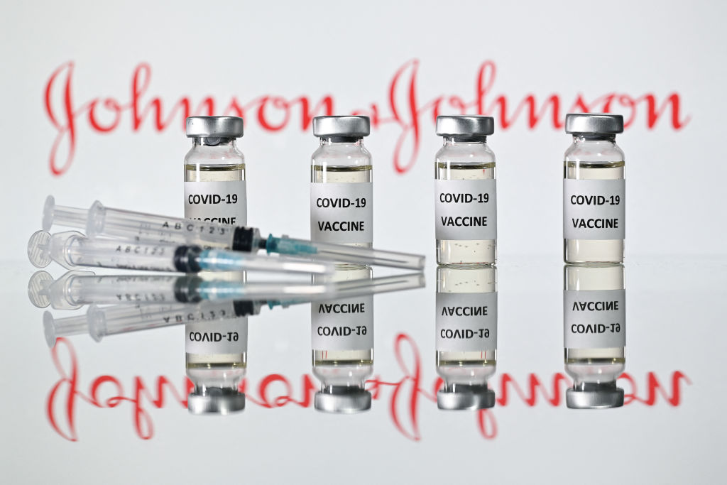 An illustration showing Johnson &amp; Johnson vaccines.