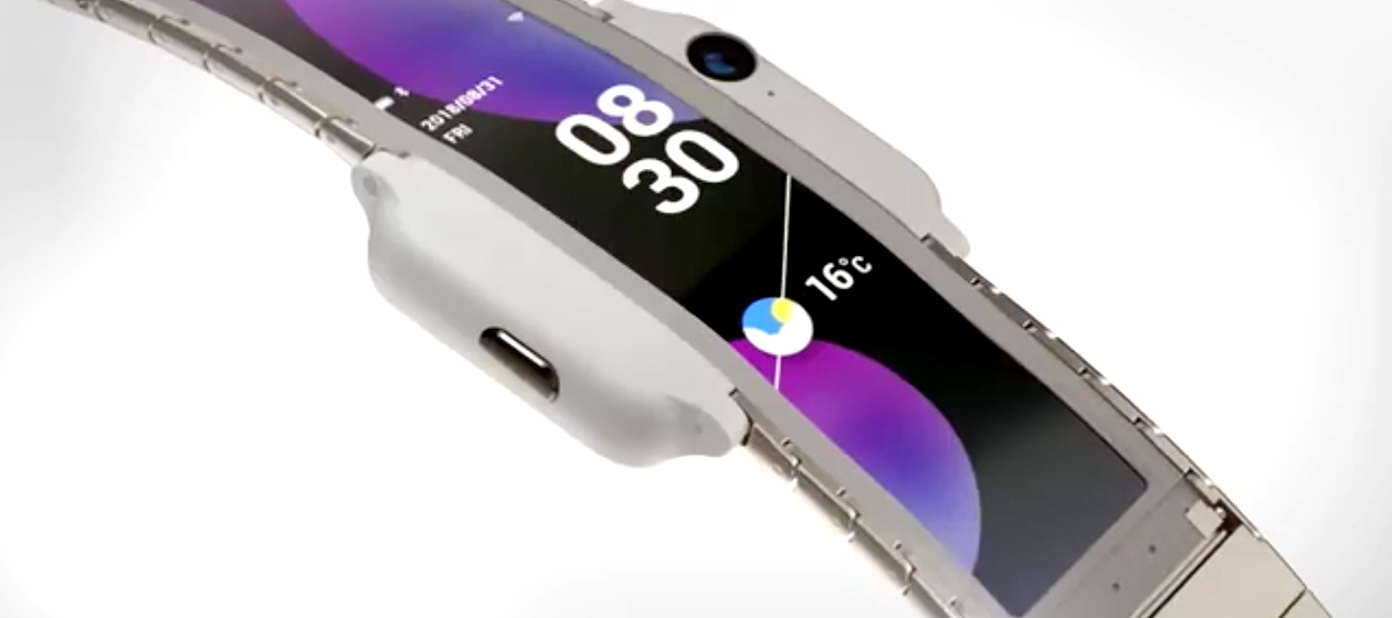 A wearable smartphone.
