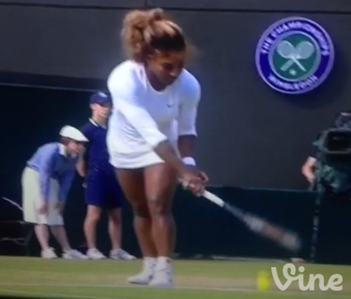 Serena Williams mysteriously stumbles and flails during Wimbledon match