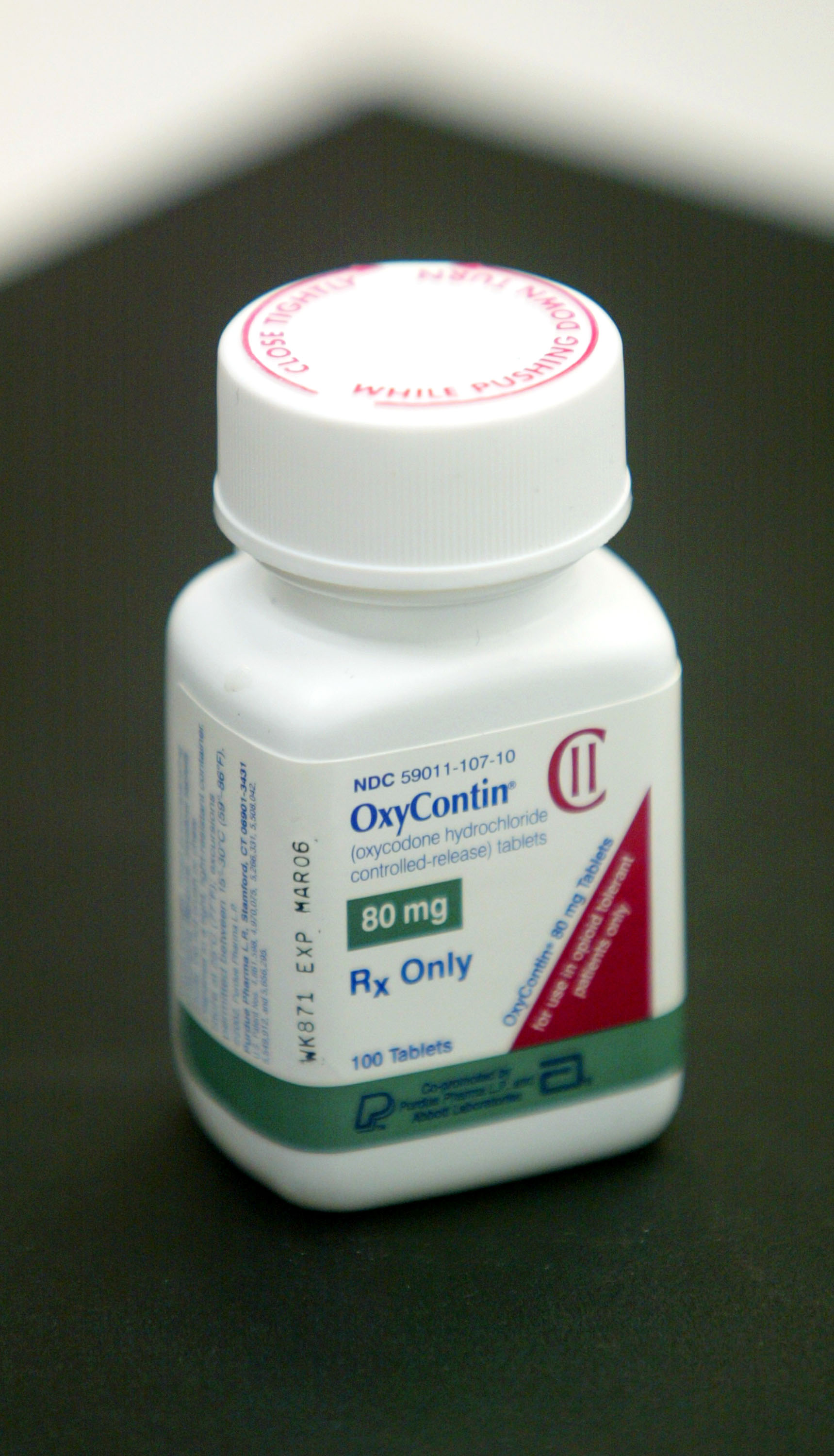 A bottle of OxyContin.