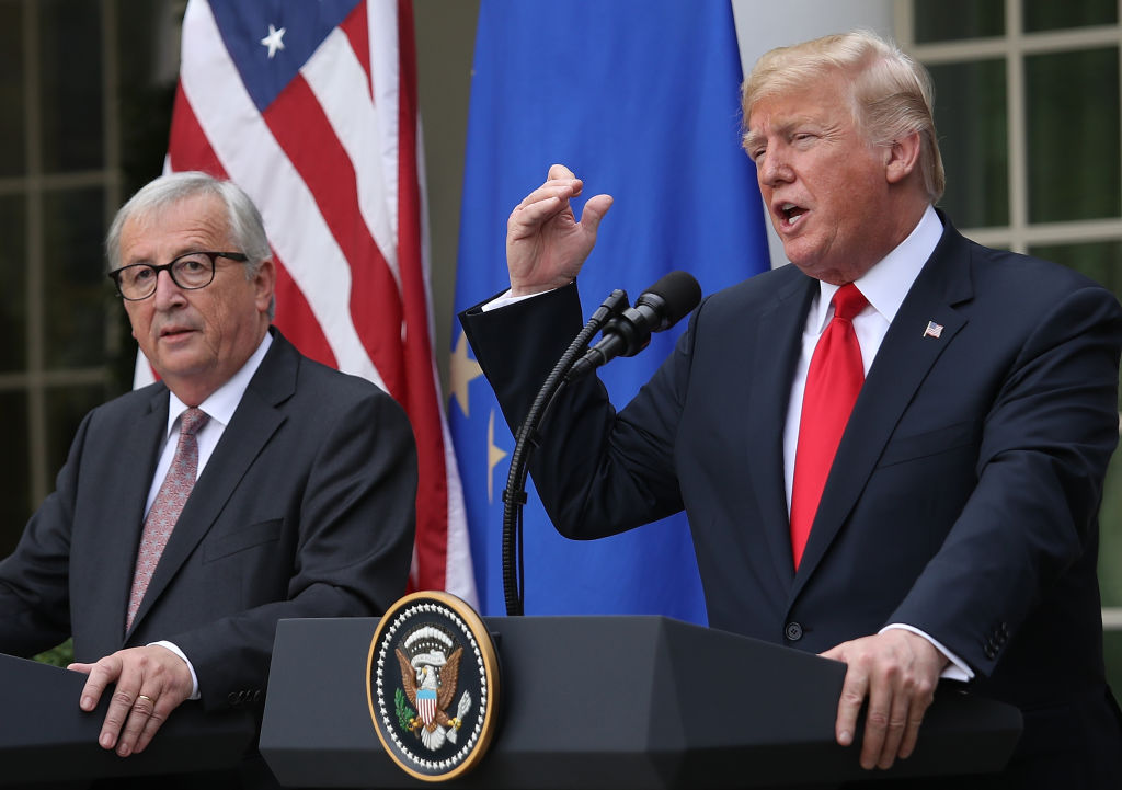 Jean-Claude Juncker and Donald Trump.