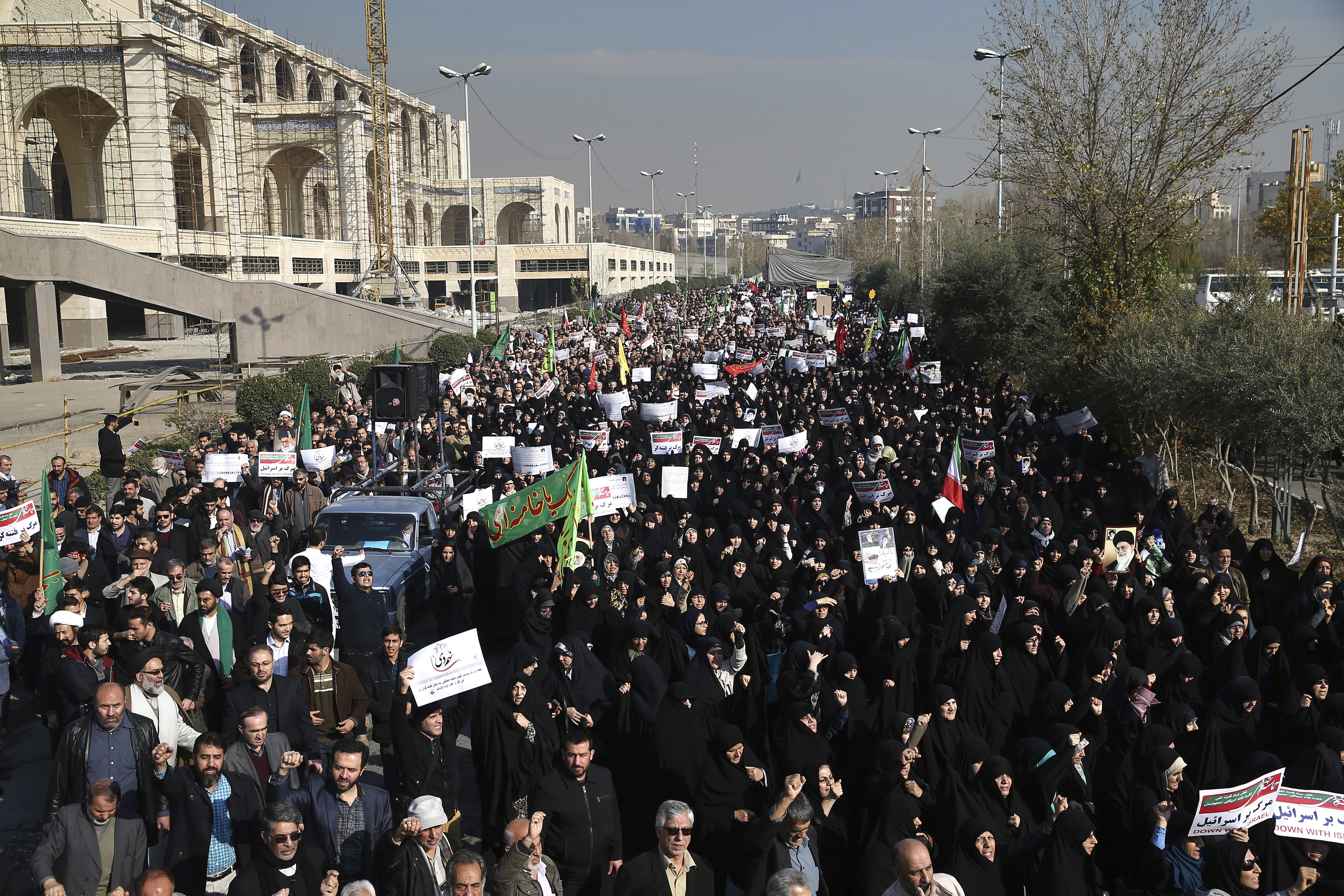 Pro-government demonstrators in Iran, Dec. 30, 2017