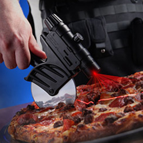 The laser-guided pizza cutter