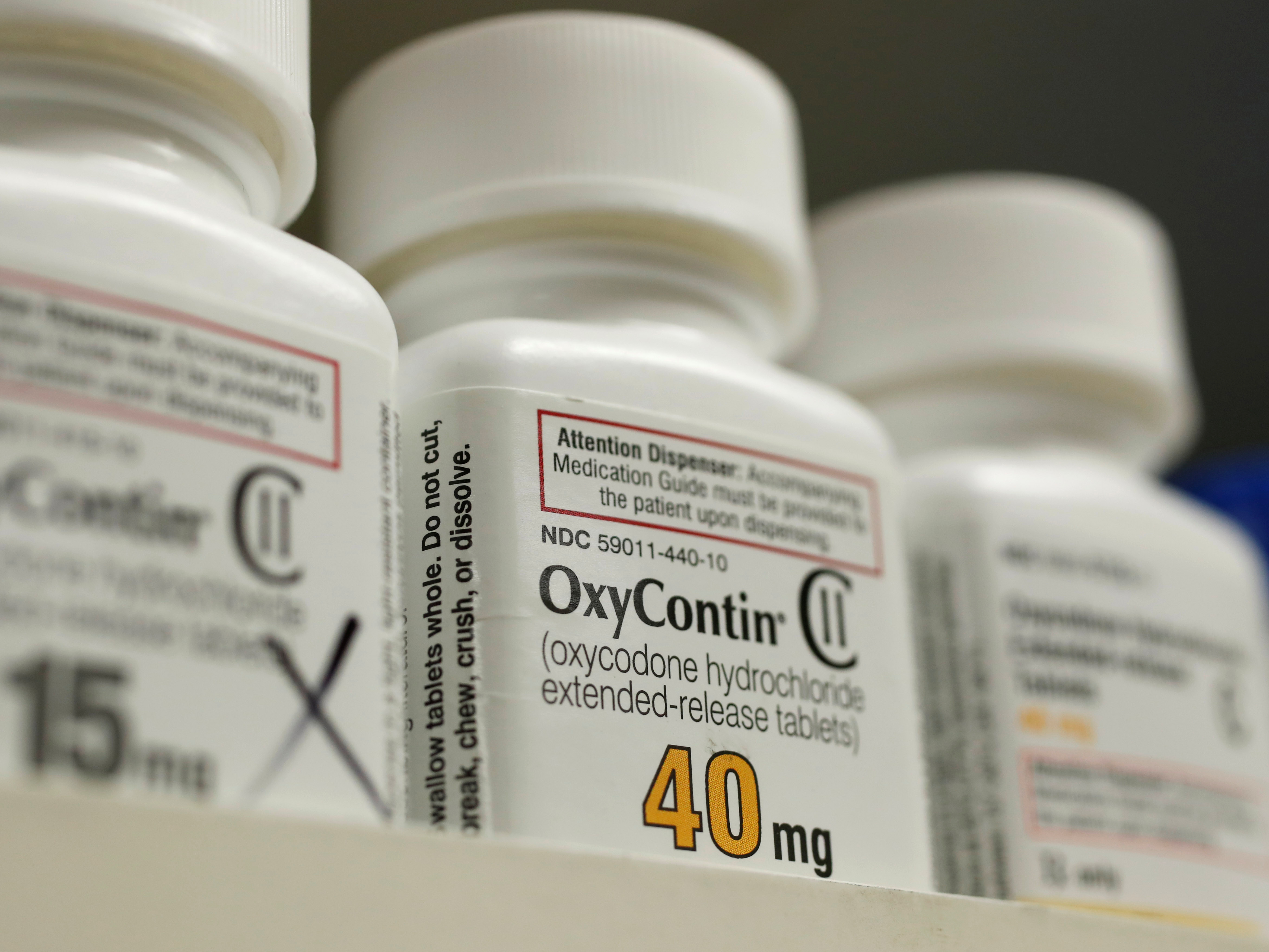OxyContin produced by Purdue Pharma.
