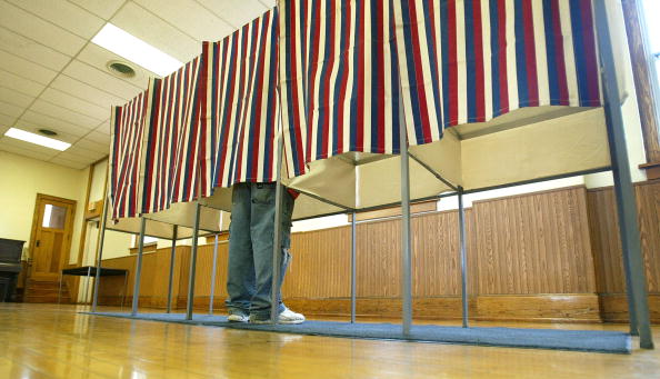 Voting booths. 
