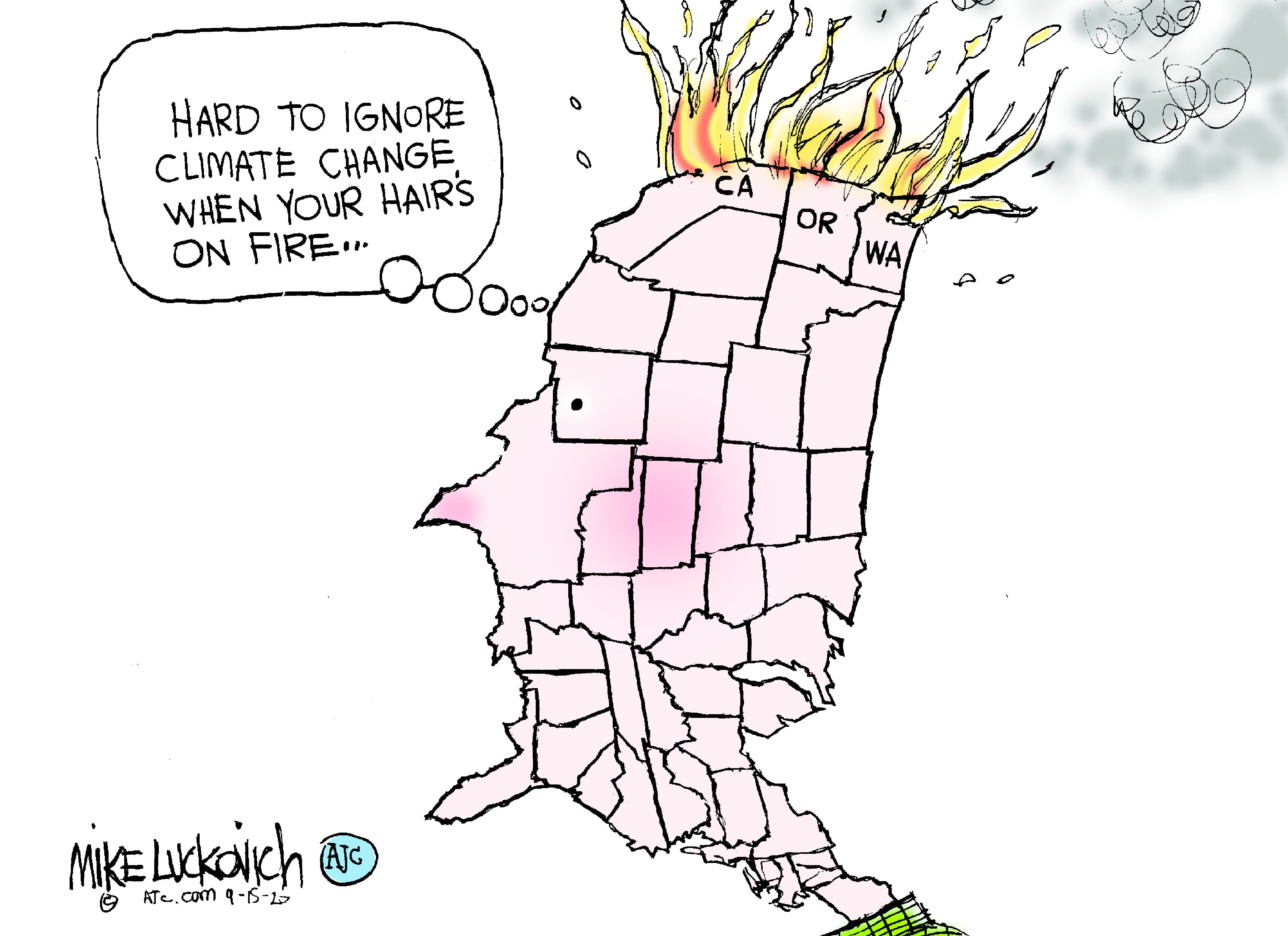Editorial Cartoon U.S. wildfires
