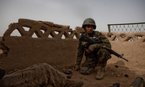 A soldier in Iraq.