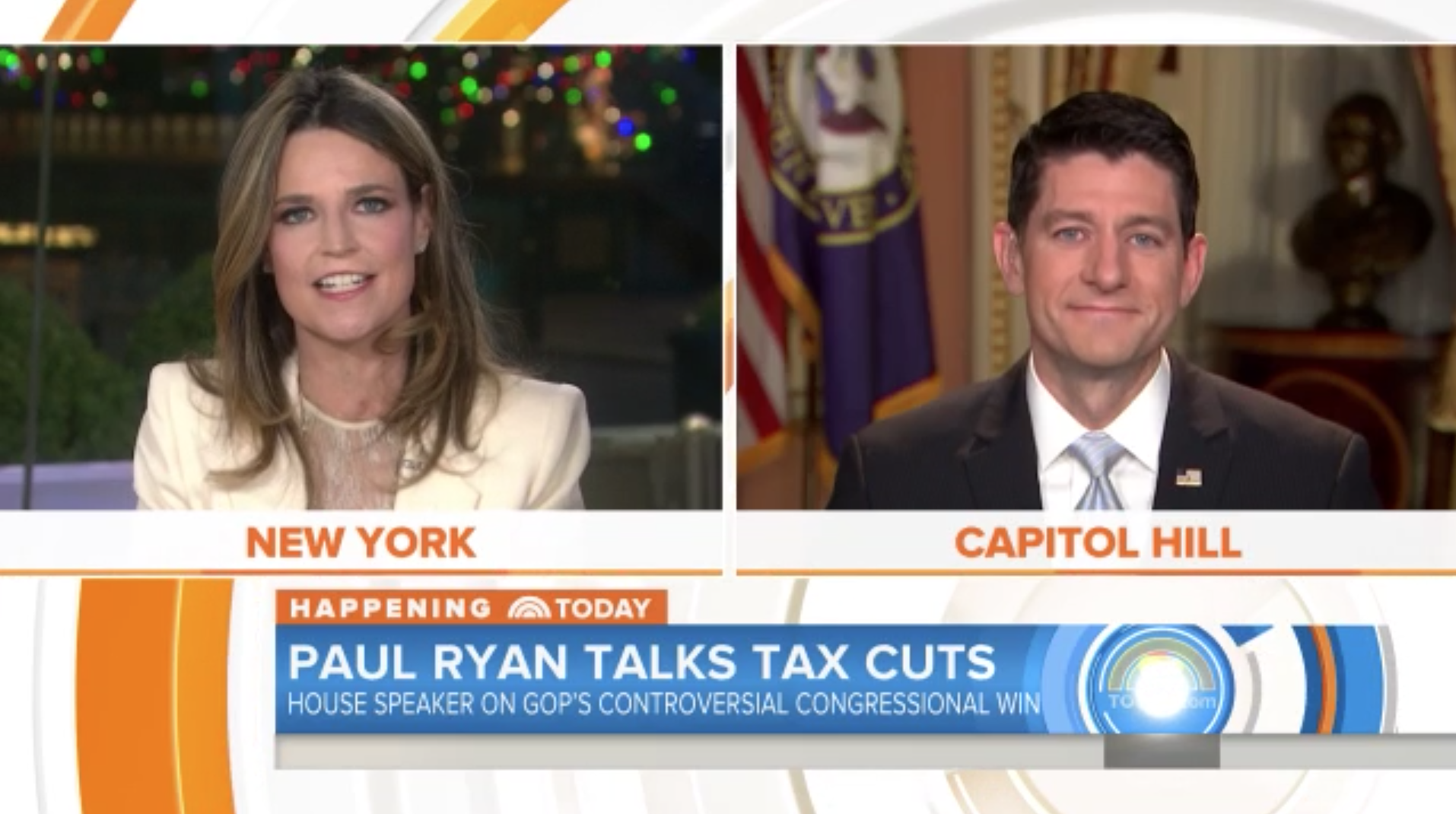 Savannah Guthrie interviews Paul Ryan.