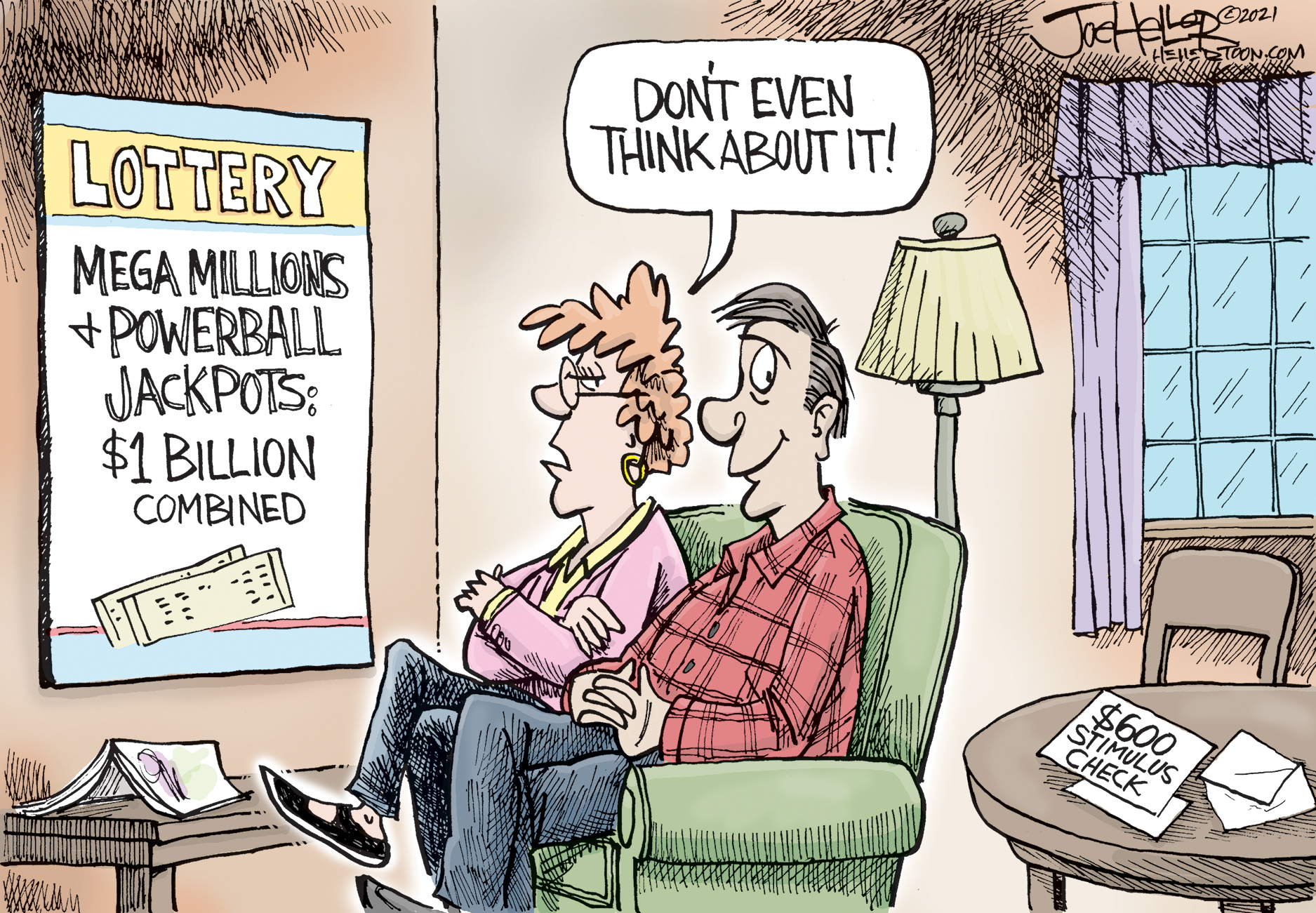 Editorial Cartoon U.S.&amp;nbsp;lottery COVID stimulus
