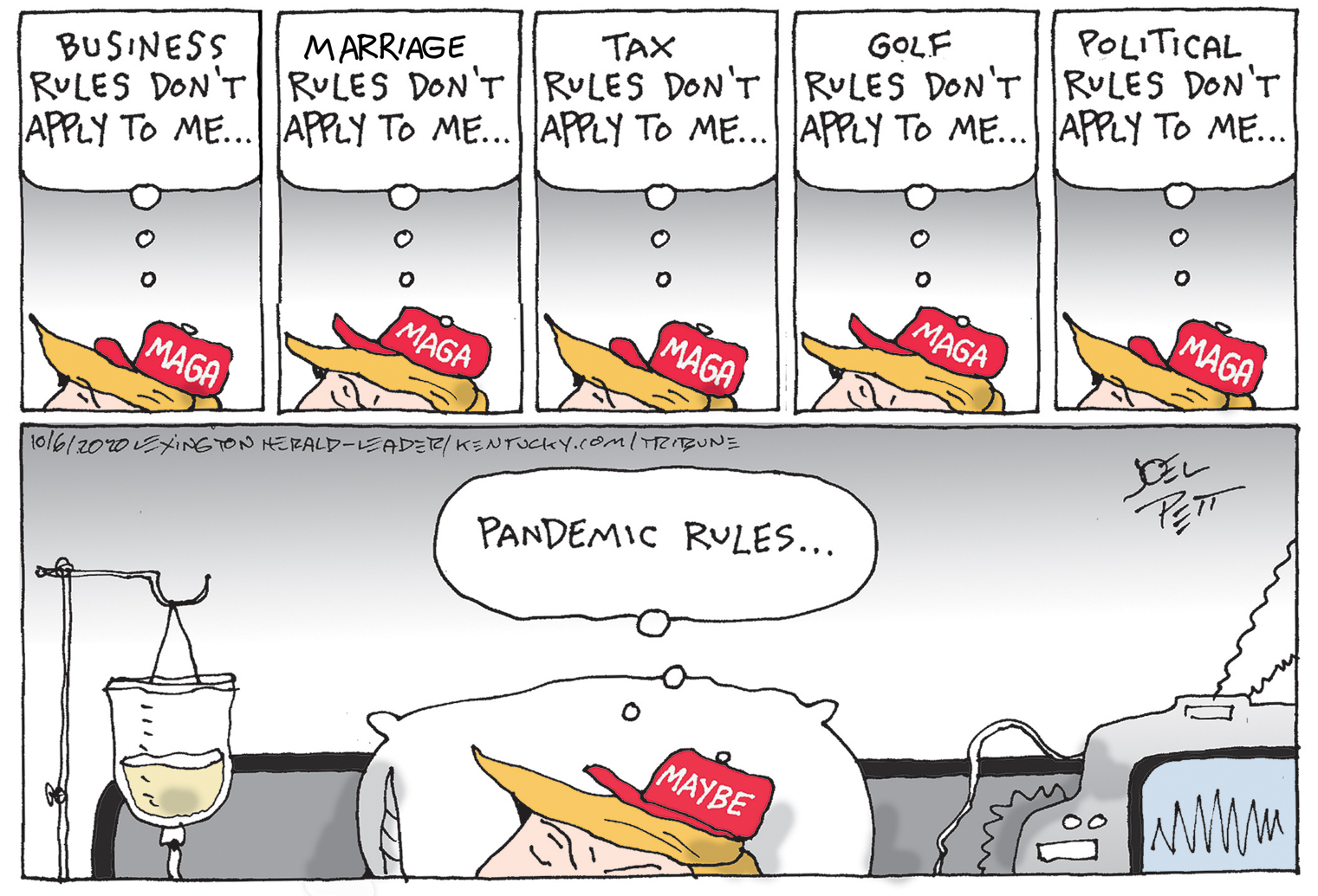 Political Cartoon U.S. Trump COVID&amp;nbsp;