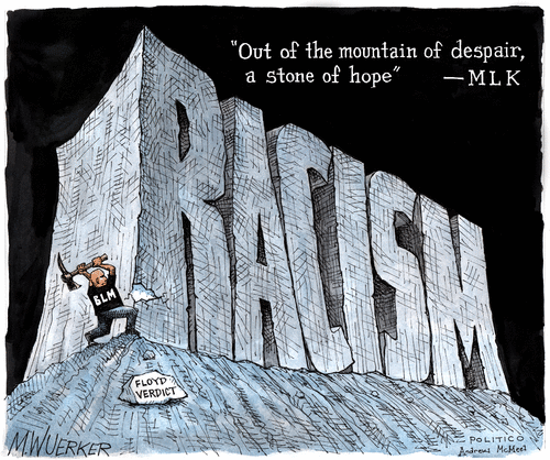 Editorial Cartoon U.S. racism chauvin verdict mlk