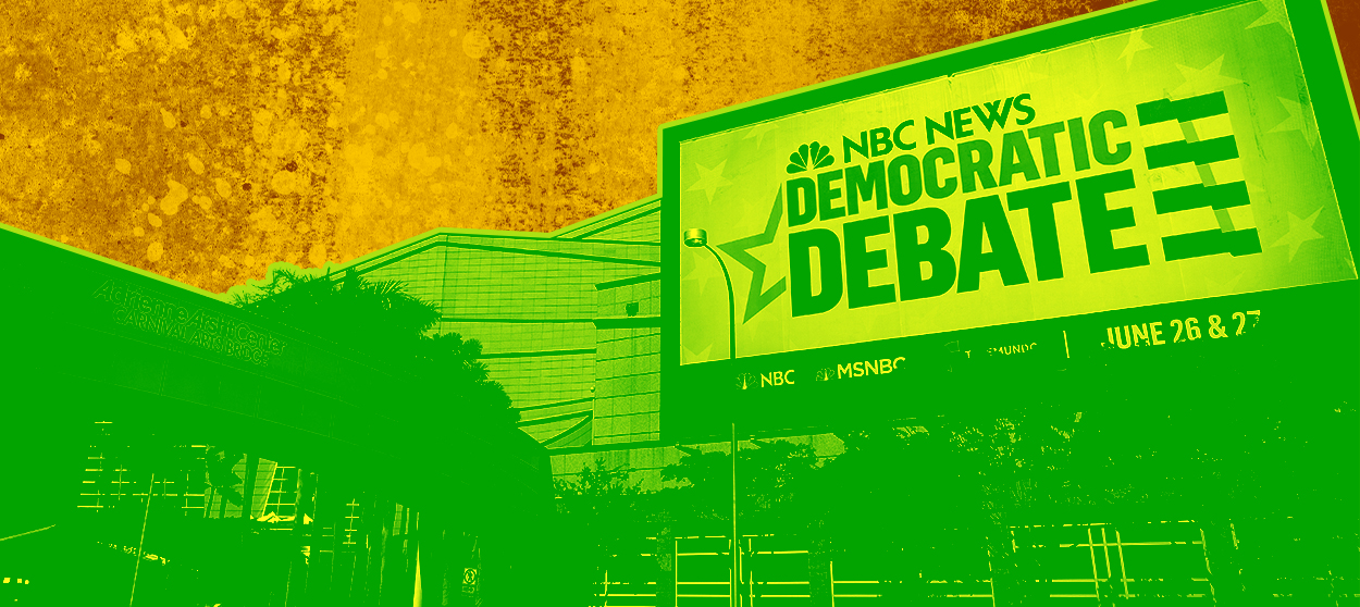 The debate forum in Miami.