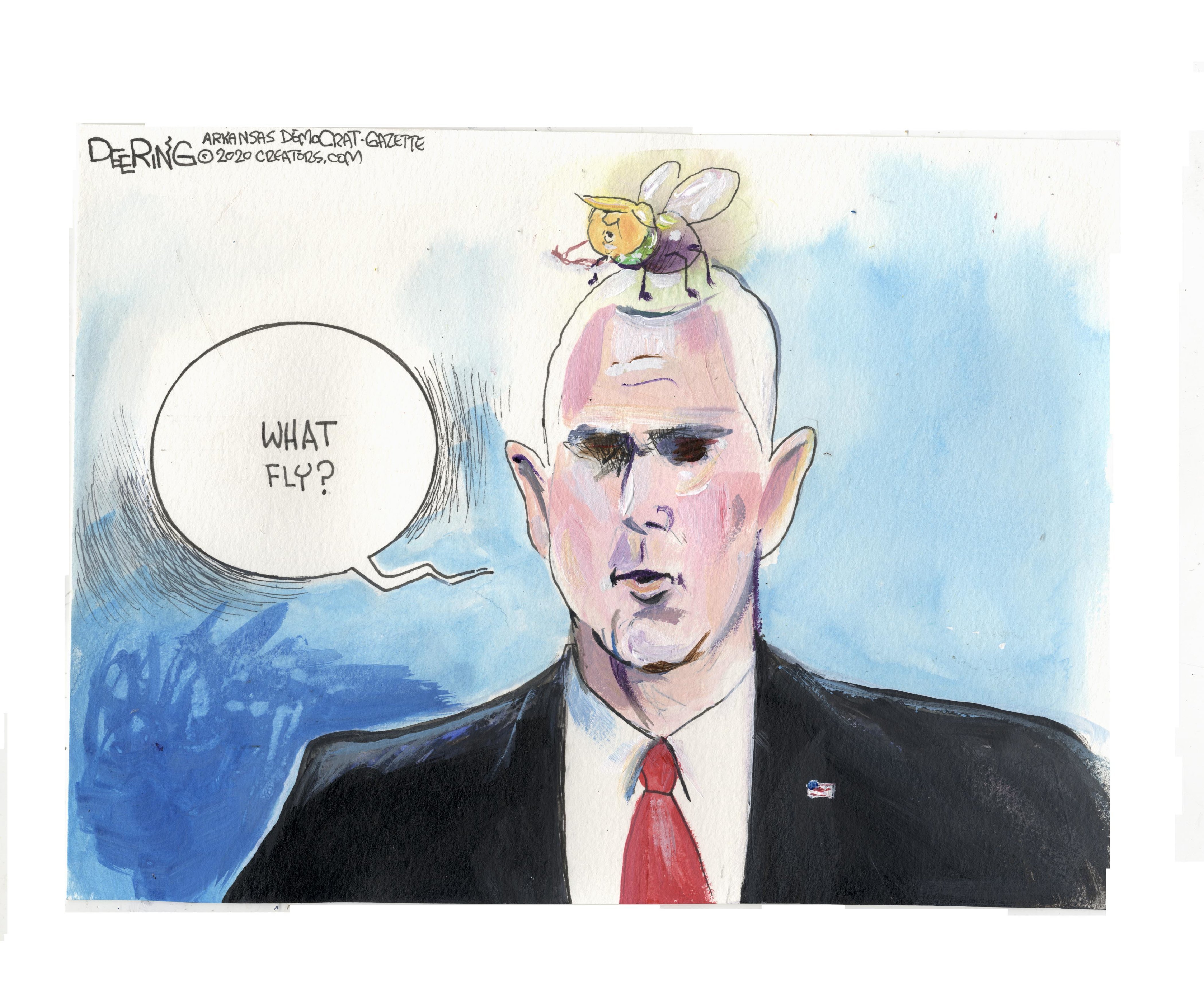7 pestilentially funny cartoons about the fly on Mike Pence's head | The  Week