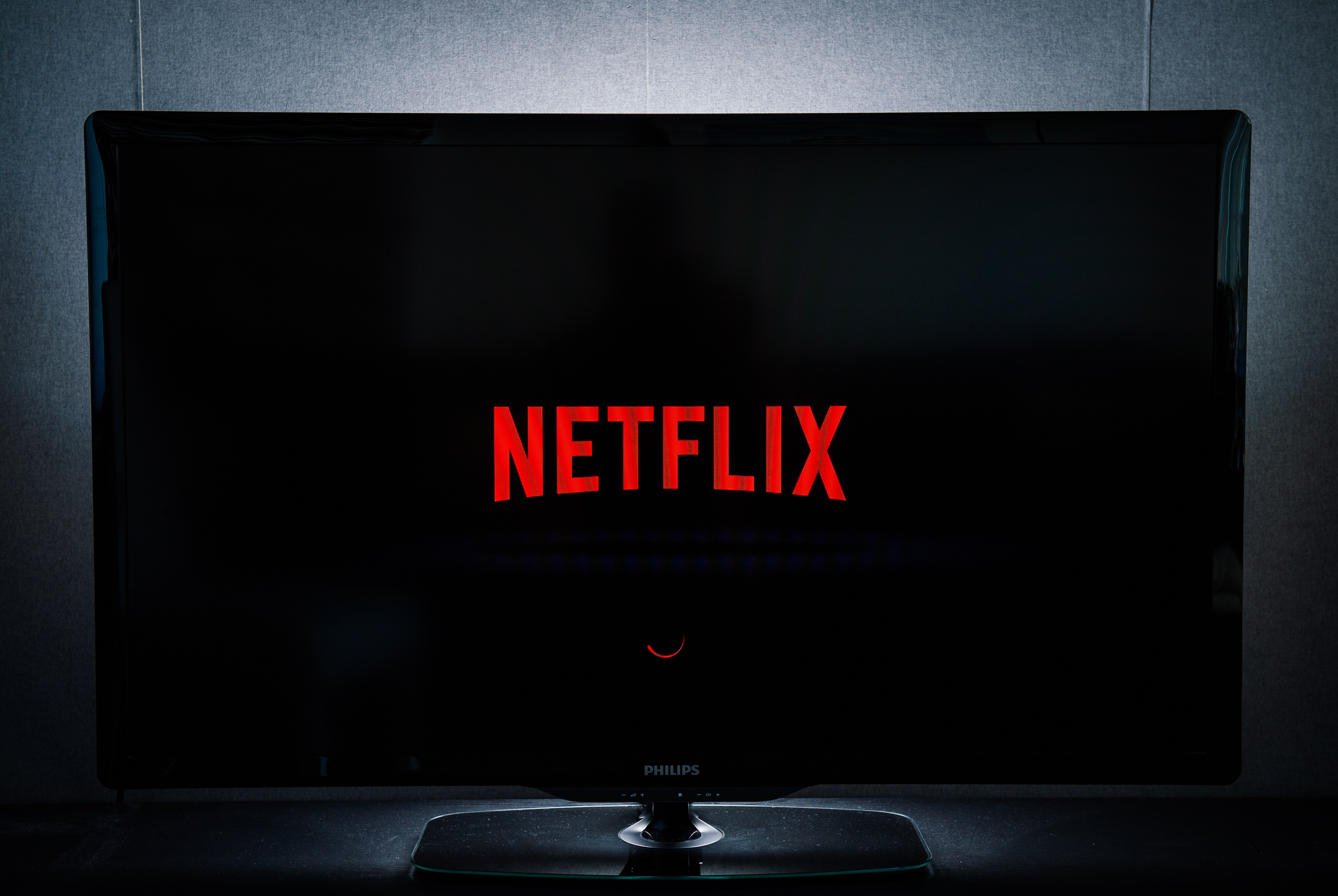 The Netflix logo on a tv screen