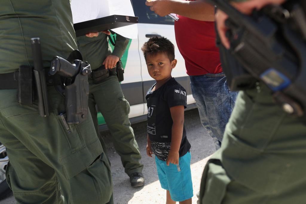 A child separated from parents at the U.S.-Mexico border