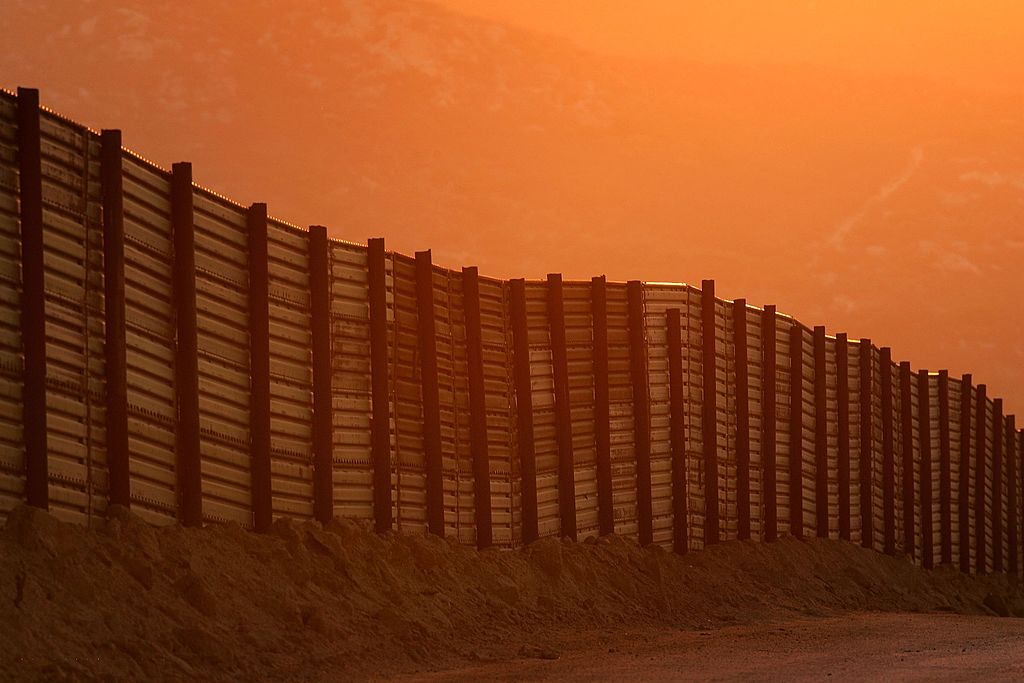 The border wall between the U.S. and Mexico.