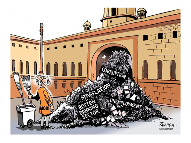 Political cartoon India Narendra Modi