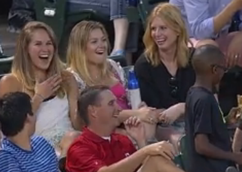 Watch this precociously slick boy impress some girls with the old foul ball switcheroo