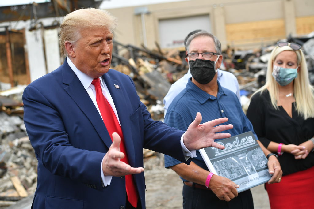President Trump and the former owner of Rodes camera shop in Kenosha