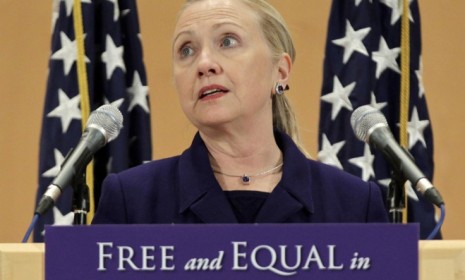 On Human Rights Day on Tuesday, Secretary of State Hillary Clinton announced that the U.S. will tie the distribution of its $4 billion in foreign aid to countries&#039; respect for gay rights.