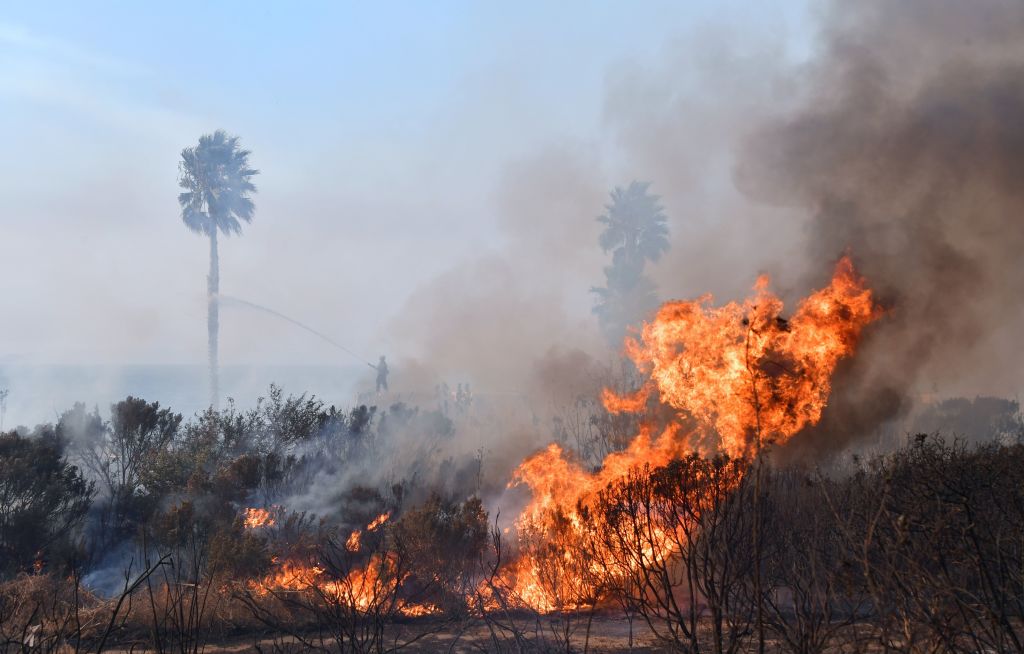 The fire in Ventura County, California.