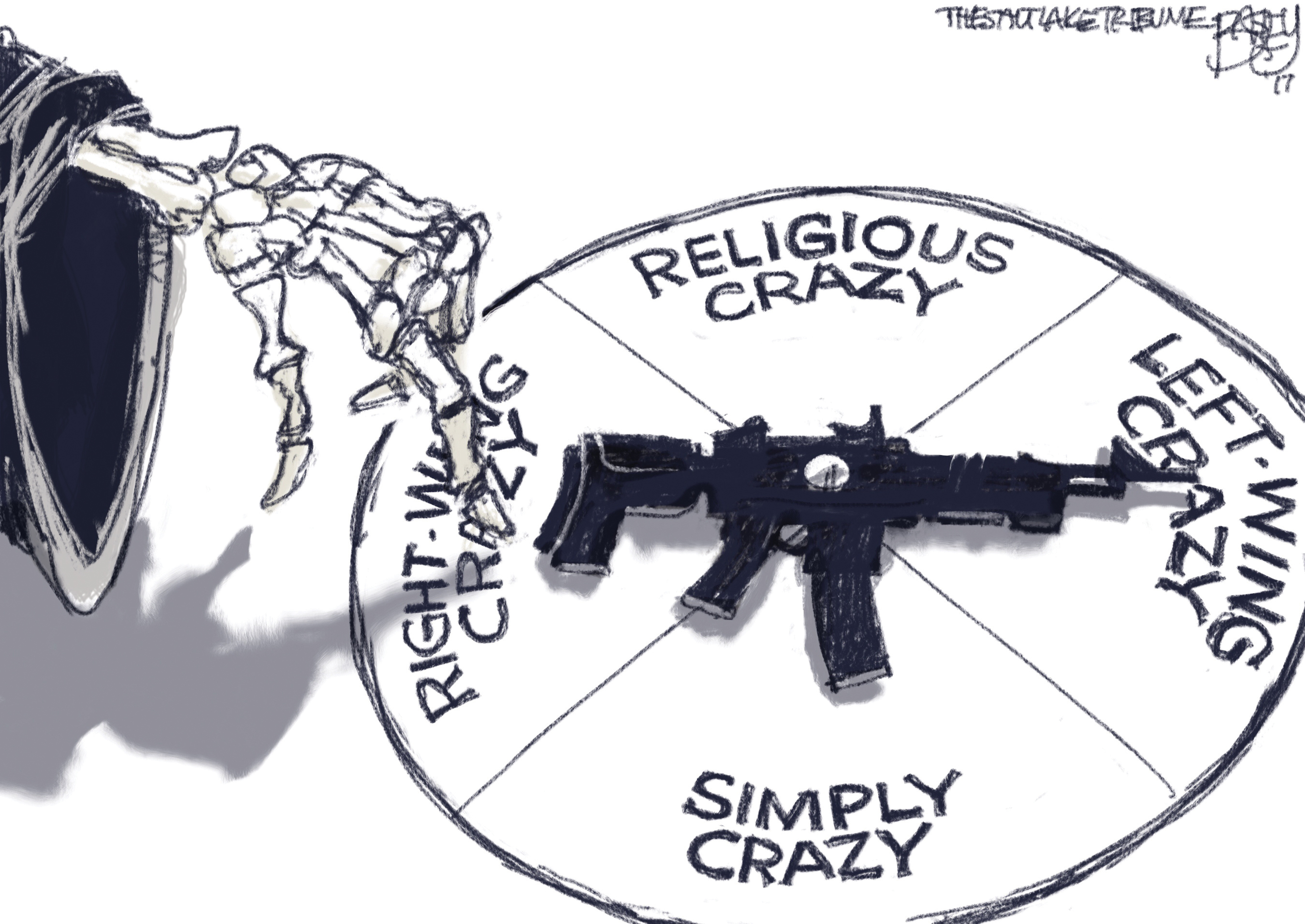 Political cartoon U.S. Congress baseball shooting fidget spinner