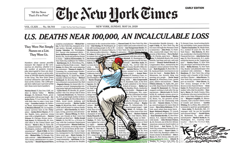 Political Cartoon U.S. Trump golfing coronavirus deaths&amp;nbsp;
