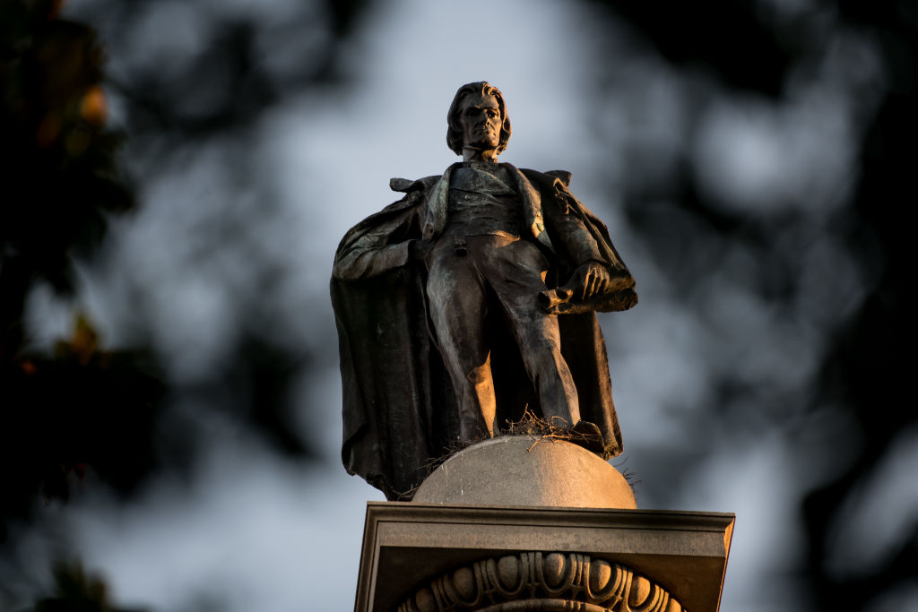 The statue of John C. Calhoun in Charleston.