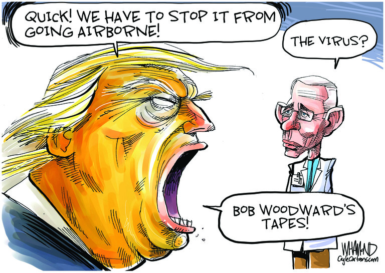Political Cartoon U.S. Trump Fauci COVID