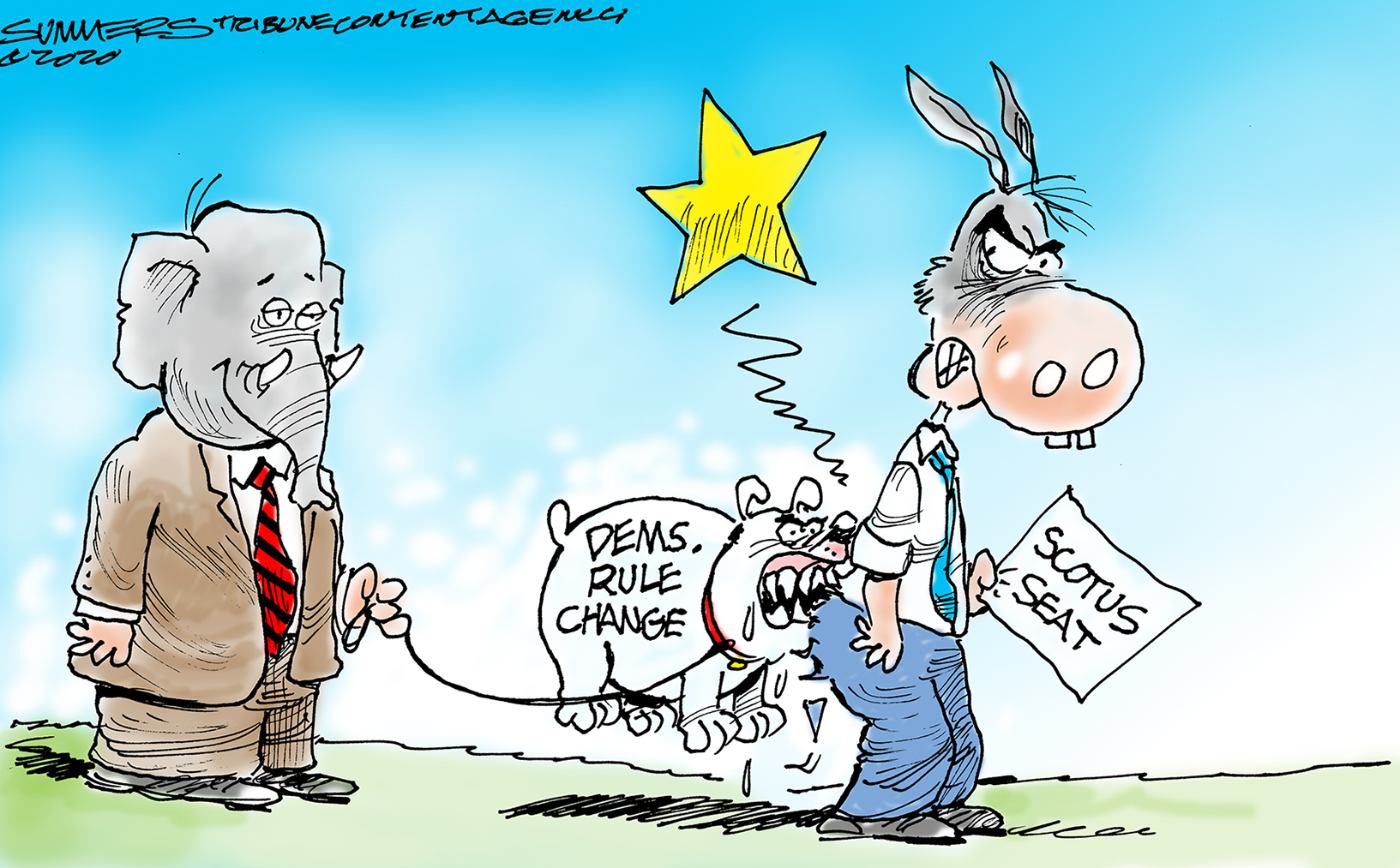 Political Cartoon U.S. SCOTUS rule change Democrats GOP