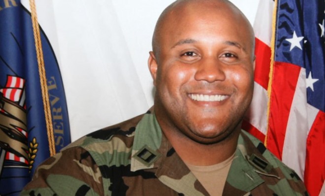 The official military photo of former LAPD officer Christopher Dorner, who is suspected in multiple fatal shootings.