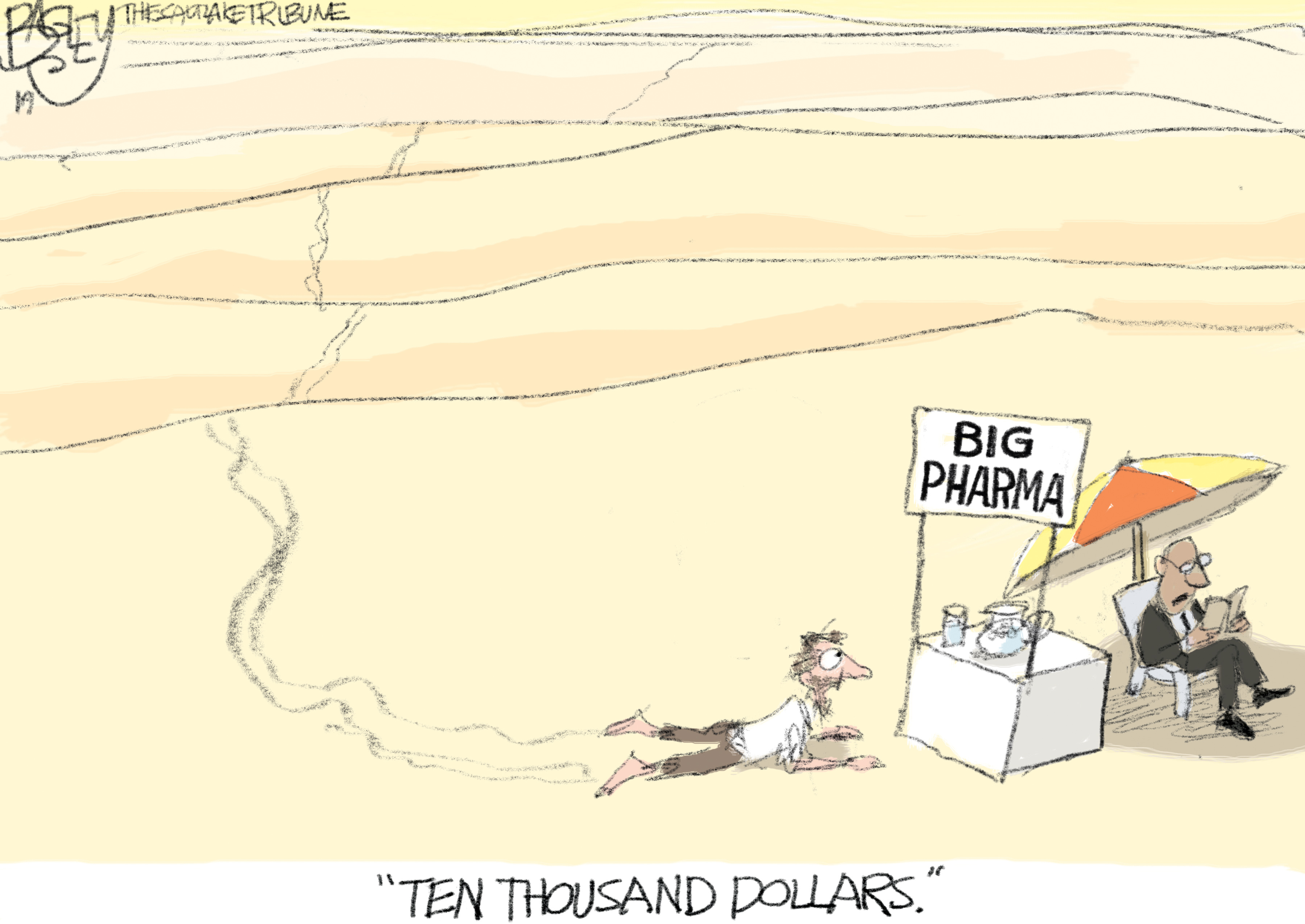 Editorial Cartoon U.S. Big Pharma Drug Prices Desert | The Week