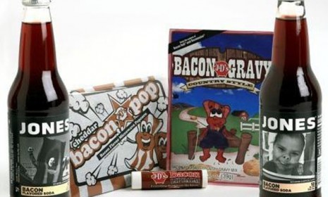 Among its plethora of pork-flavored products, the Jones Bacon Soda Holiday pack includes &quot;Bacon Lip Balm.&quot;