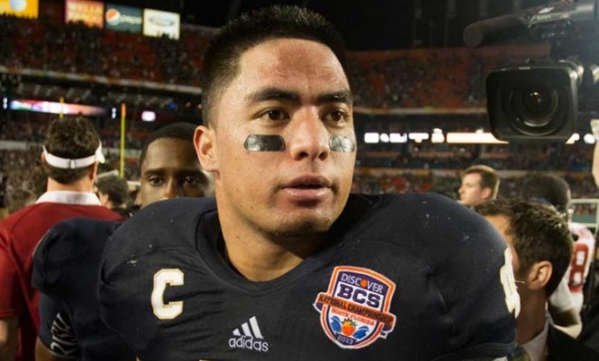 Notre Dame linebacker Manti Te&#039;o after losing to the Alabama Crimson Tide in the BCS National Championship on Jan. 7.