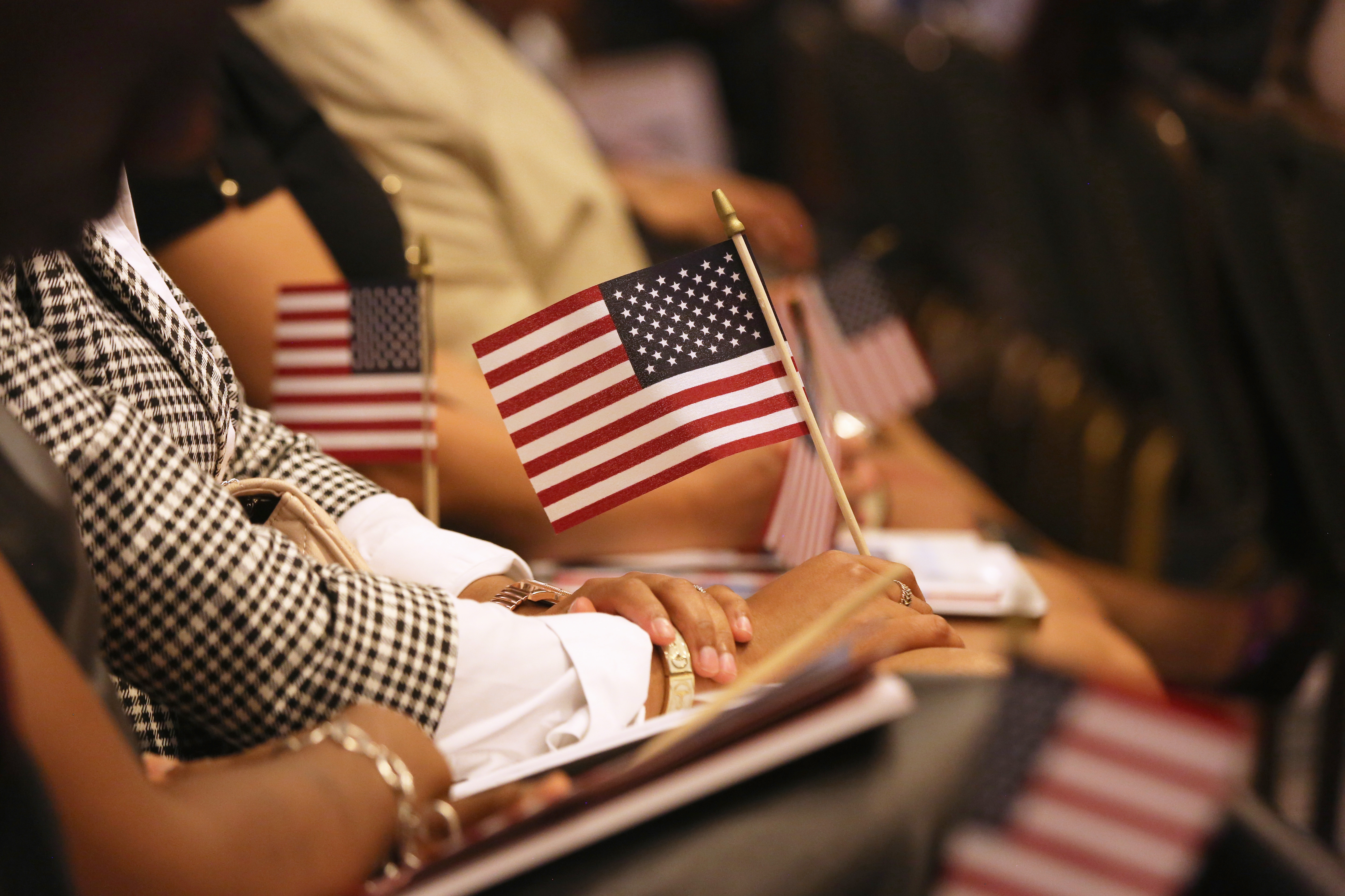 A U.S. naturalization ceremony