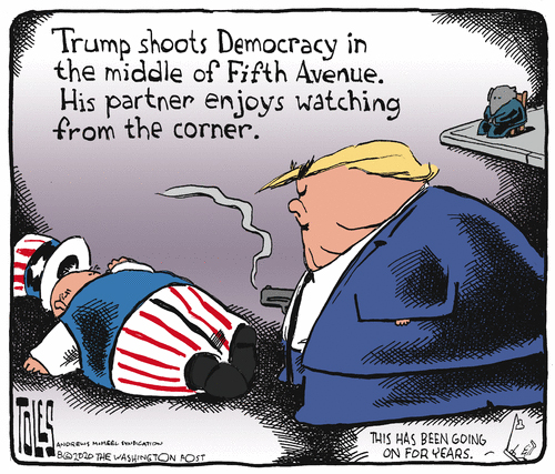 Political Cartoon U.S. Trump Democracy GOP&amp;nbsp;