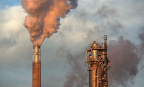 Is this carbon-belching factory contributing to global warming? Most Tea Partiers don&#039;t think so.